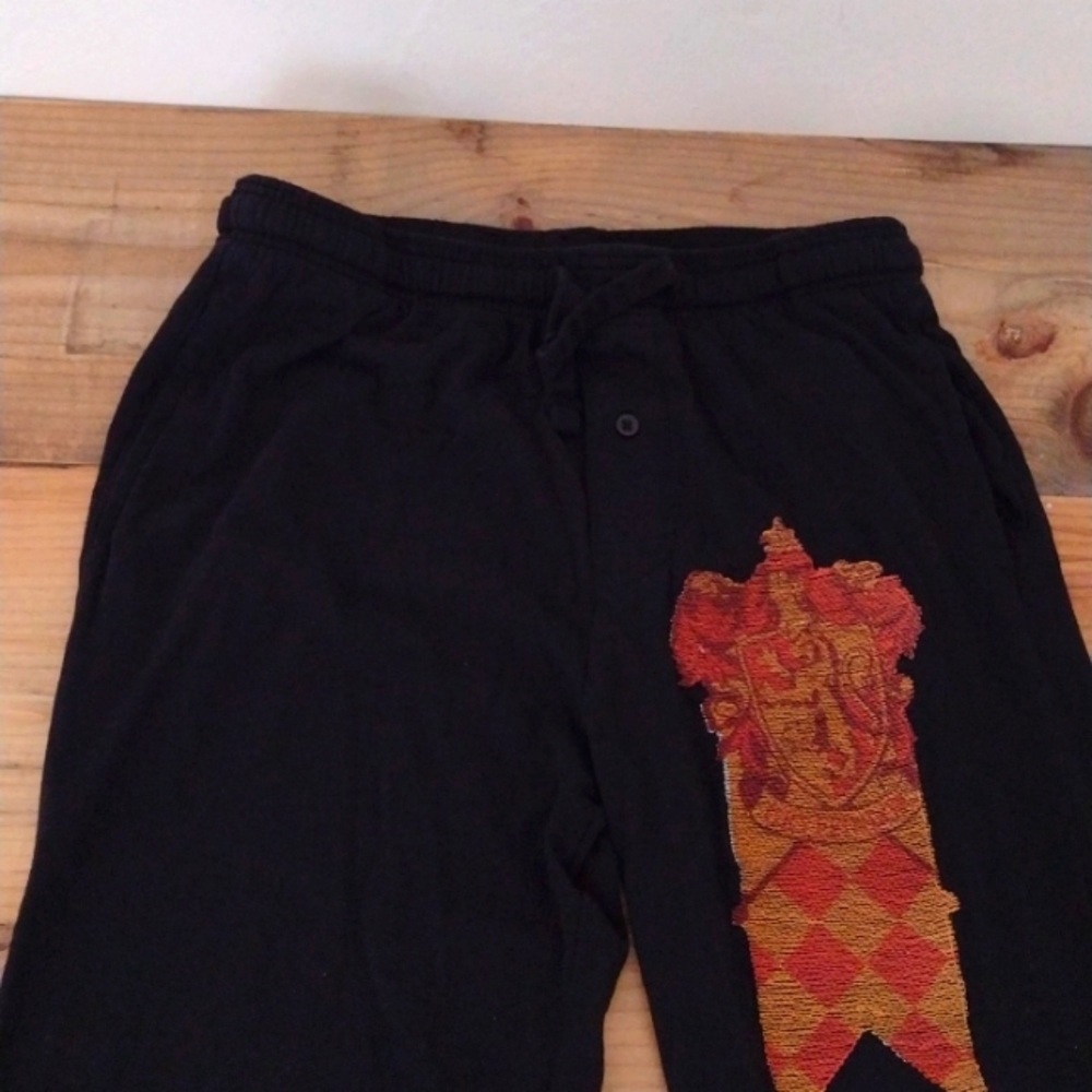 Harry Potter Black Graphic Drawstring Waist Lounge Pants/Joggers Size M